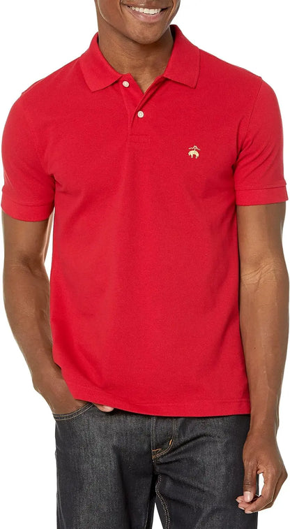 Brooks Brothers Men's Short Sleeve Cotton Pique Stretch Logo Polo Shirt