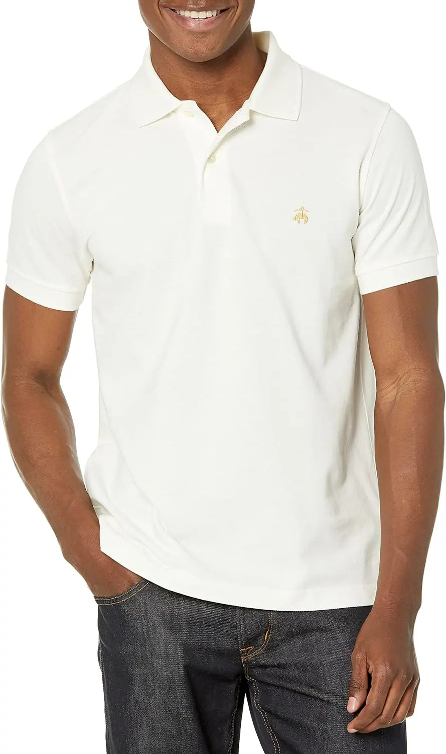 Brooks Brothers Men's Short Sleeve Cotton Pique Stretch Logo Polo Shirt