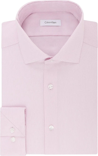 Calvin Klein Men's Dress Shirt Slim Fit Non Iron Stretch Solid