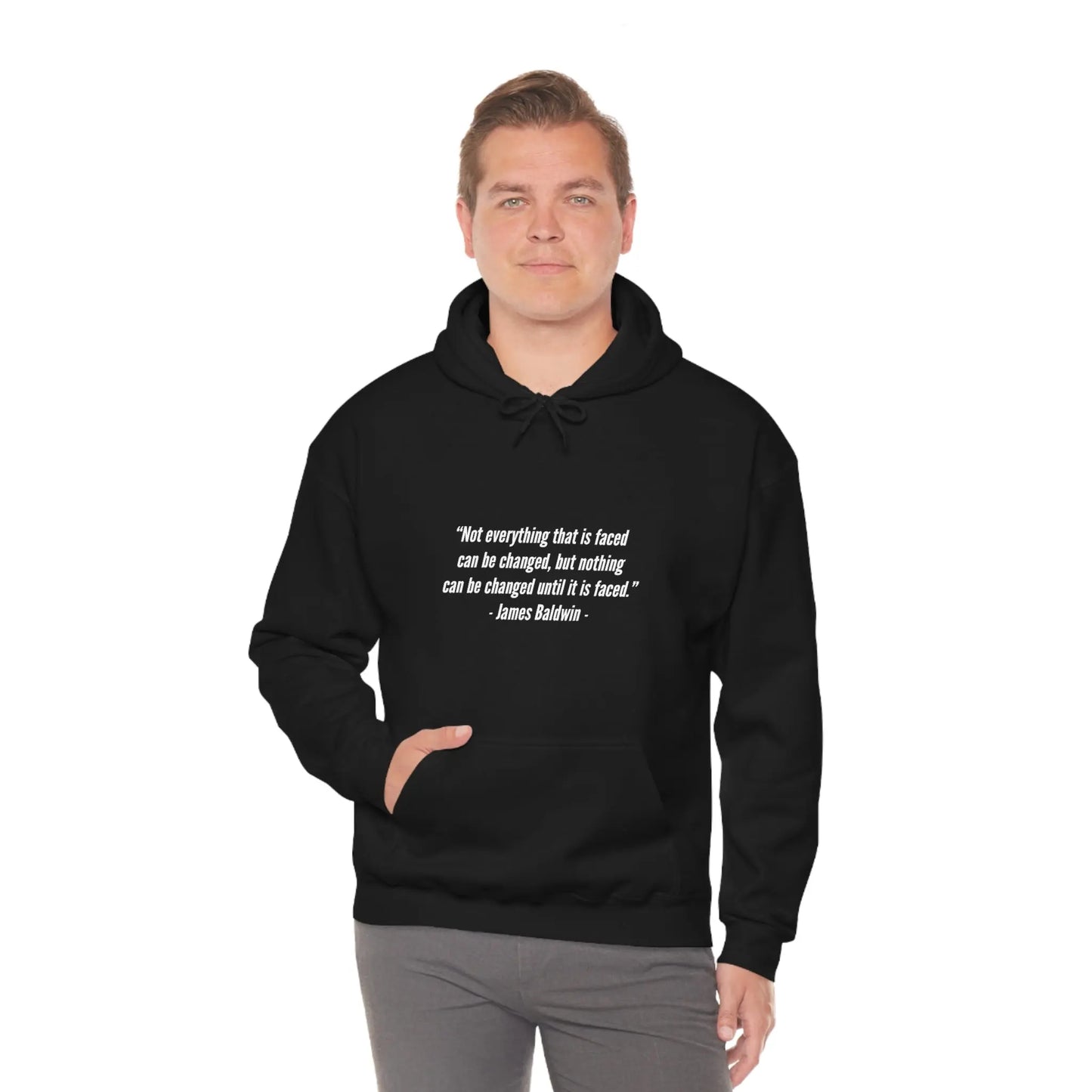 James Baldwin Quote Unisex Heavy Blend™ Hooded Sweatshirt