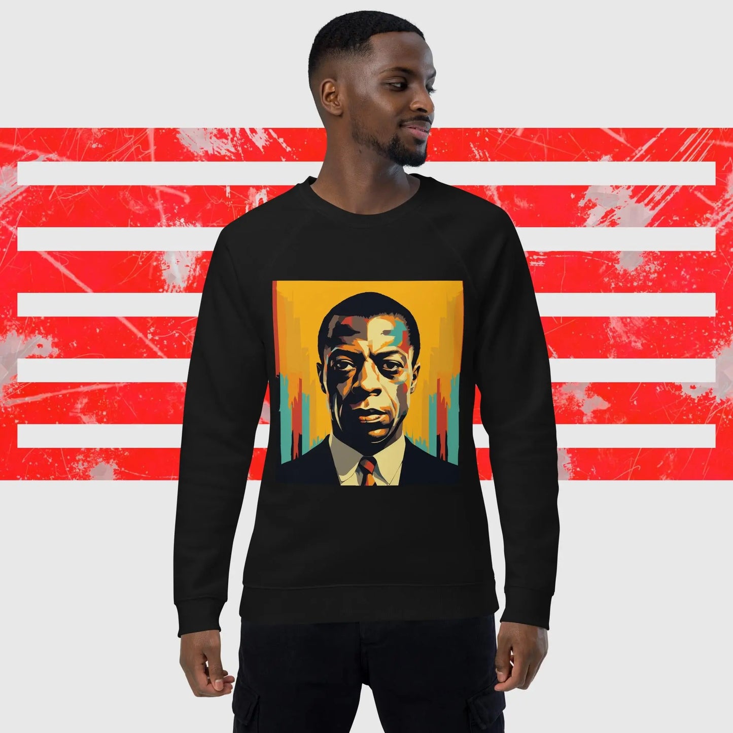 James Baldwin Unisex organic raglan sweatshirt