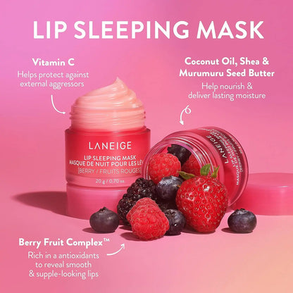 LANEIGE Lip Sleeping Mask: Nourish & Hydrate with Vitamin C, Antioxidants, 0.7 oz.