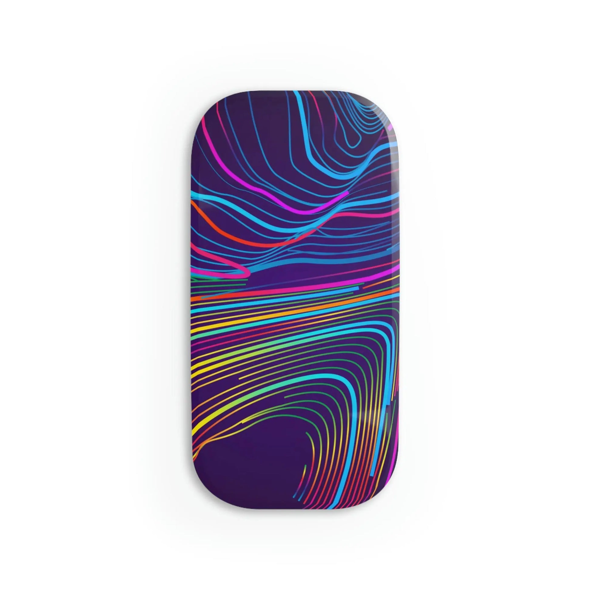 Phone Click-On Grip and Kickstand - Electric Rainbow Printify