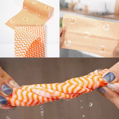 Reusable Bamboo Paper Towels with Oil-Water Separation Technology, 1 Roll = 10 Months Supply - Washable, Recycled, Eco Friendly