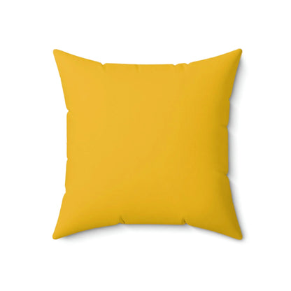 Spun Polyester Square Pillow - Speckled Black & Yellow Printify