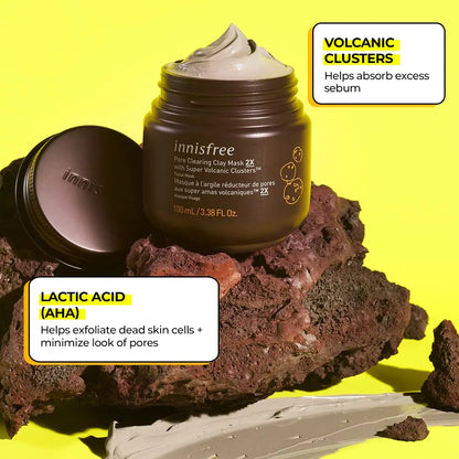 innisfree Pore Clearing Clay Masks: Volcanic Clusters, Removes Excess Oil, Non-Stripping